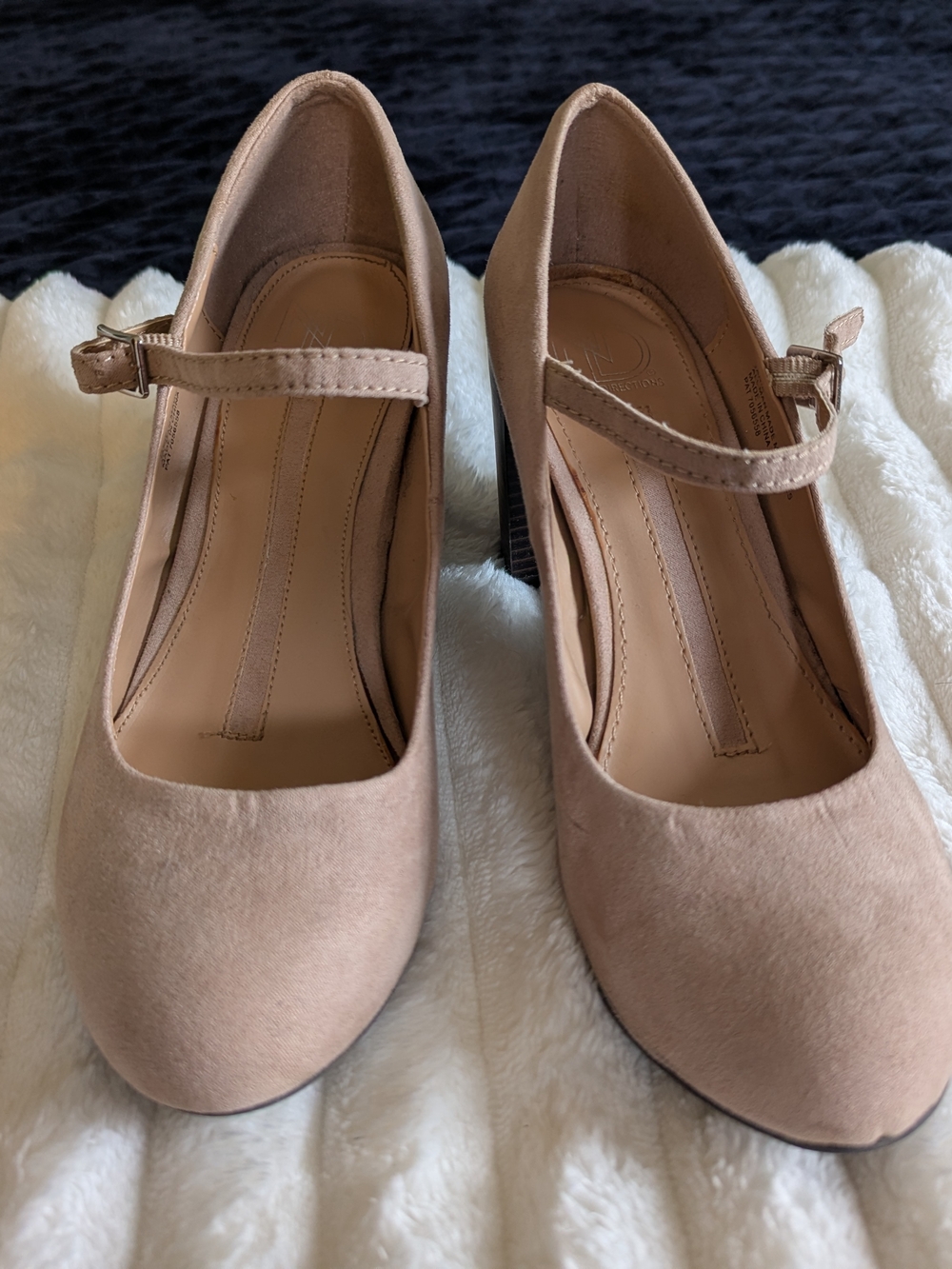 new directions Blush Mary Jane Block Heels